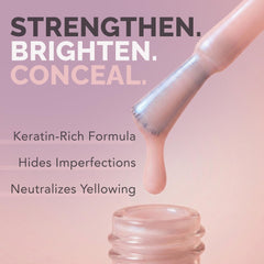 Perfect Formula brush applying a glossy swipe to nail demonstrating even coverage and shine