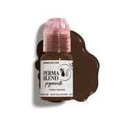 Perma Blend label front showing forest brown shade and volume benefits