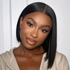 Perselene close-up of 4x4 HD lace blending for undetectable hairline