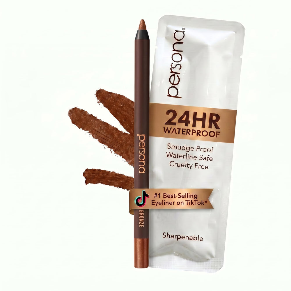 PERSONA bronze pencil front angle showing full barrel and tip for precise application