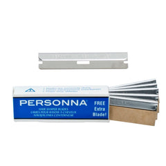 Personna blade in use on hairline demonstrating smooth glide and accurate shaping benefit