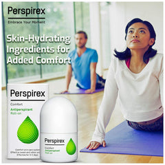 Perspirex close-up of roll-on applicator for smooth, gentle application