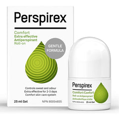 PERSPIREX roll-on front packaging showing label and unscented benefit