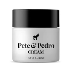 Pete & Pedro jar front view showing label and matte finish benefit