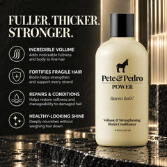 Pete & Pedro back label with ingredients and usage details benefit