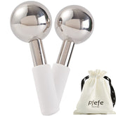 pfefe front view showing two ice globes and pouch, highlights durability