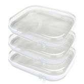 PGAXM front view clear hard zipper case showing contents for quick access