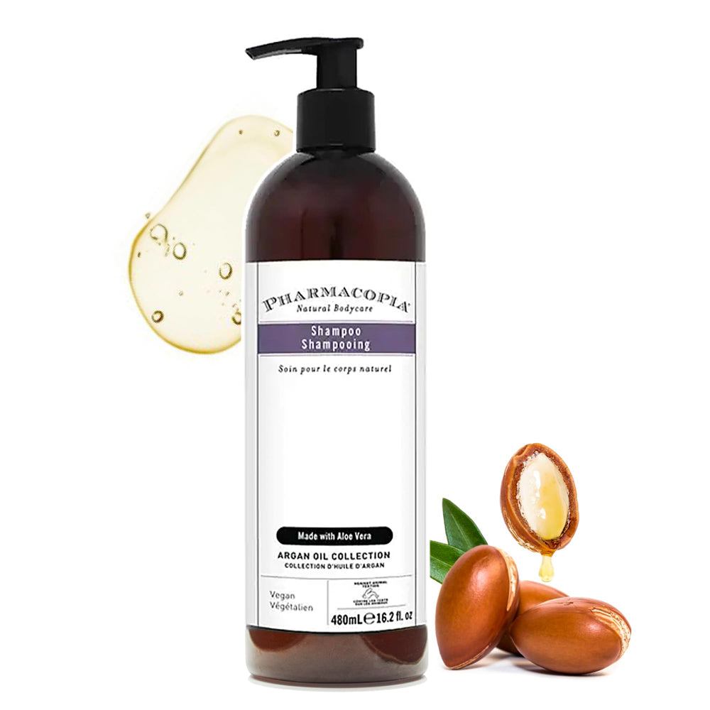 Pharmacopia front packaging showing bottle and clean hotel aesthetic benefit
