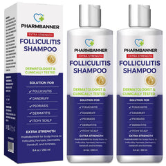 PHARMBANNER front packaging showing bottle and clear benefit for scalp care
