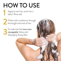 PHILIP B creamy gel texture in hand demonstrating lather and gentle cleansing