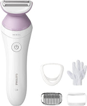 Philips Beauty front view showing compact shaver and ergonomic benefits