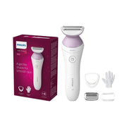PHILIPS lady shaver front view showing foil and ergonomic handle for comfortable hold
