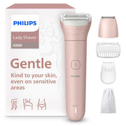 Philips lady shaver Series 6000 front view showing ergonomic design and easy handling