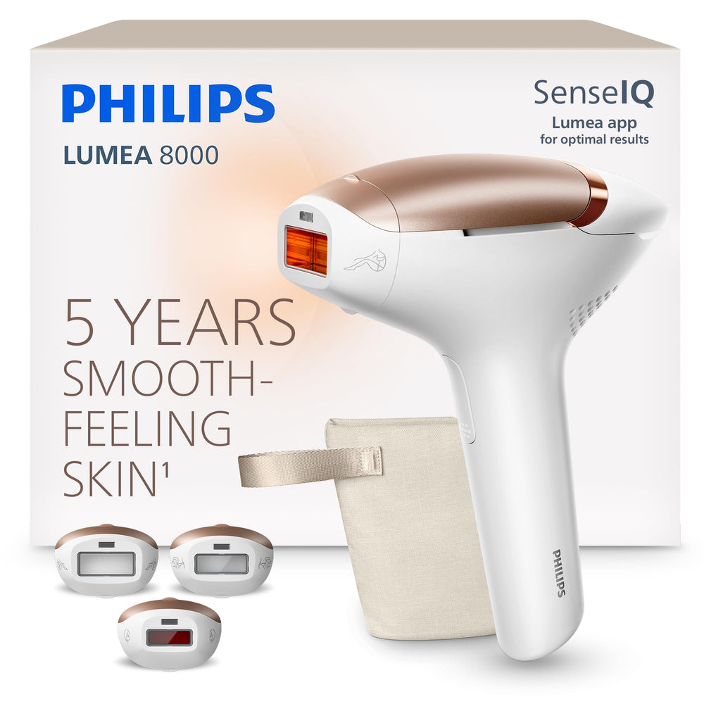 Philips Lumea 8000 front view showing sleek design and long-lasting benefit
