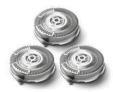PHILIPS Norelco front packaging showing replacement heads and combs, ensuring correct fit