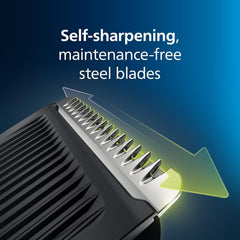 Philips Norelco nose trimmer in use gently removing hair for precise grooming