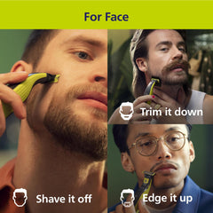 Philips Norelco close-up of 360 blade demonstrating fast cutter and rounded tips for comfortable shaving