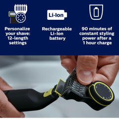 PHILIPS OneBlade Pro adjustable precision comb detail for consistent lengths