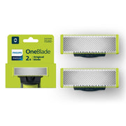 PHILIPS OneBlade QP220/51 front packaging showing two replaceable blades and model label, clear product ID