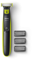 Philips OneBlade QP2520 front view showing compact body and blade for versatile grooming