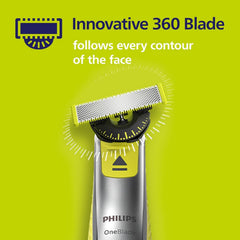 PHILIPS OneBlade close up of cutting teeth for precise, comfortable shaving