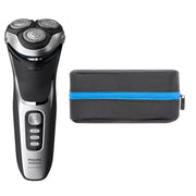 PHILIPS shaver front view showing ergonomic handle and design benefit quick grip