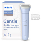 PHILIPS Lady Shaver front view showing slim cordless design and easy reach