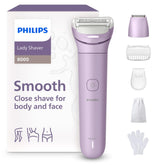 PHILIPS Series 8000 front view showing ergonomic shape and benefits