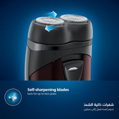 PHILIPS floating heads detail demonstrating contour-following comfort