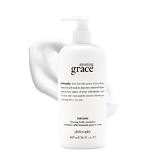 philosophy front bottle showing label and size, highlights moisturizing benefits