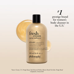 philosophy creamy lather close-up demonstrating rich foam and hydration benefit