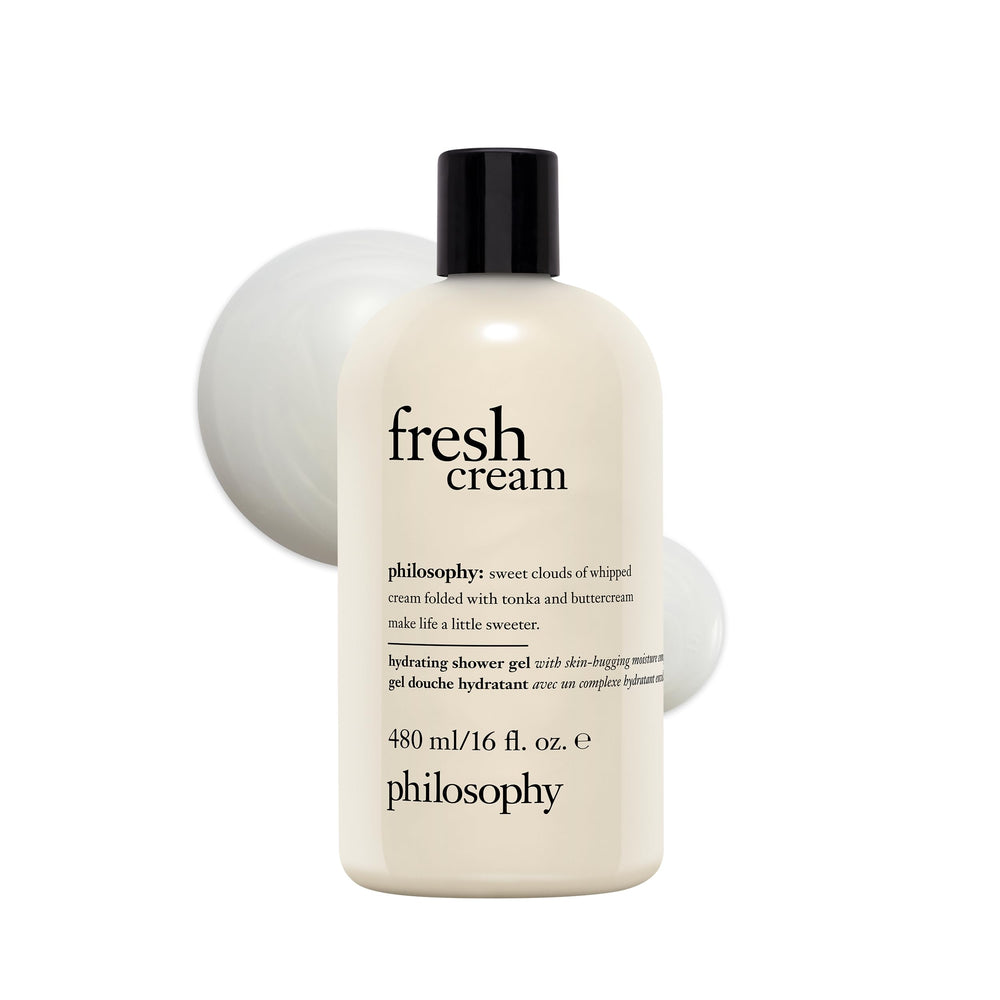 philosophy fresh cream bottle front view showing label and size, communicates hydration