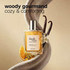 philosophy misting on wrist demonstrating easy application and soft scent