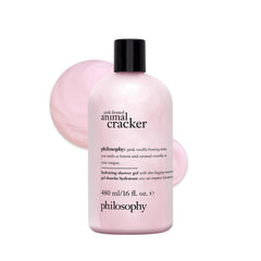 philosophy bottle front label showing product and playful scent, highlighting gentle cleansing benefit