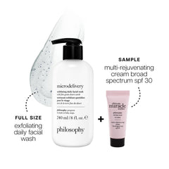 philosophy closeup texture of wash highlighting gentle exfoliating particles