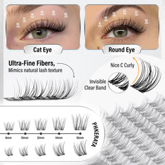 PHKERATA display of 8–18mm cluster lengths for customizable styling benefit