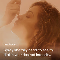 PHLUR mist on forearm texture showing lightweight finish and non-greasy feel