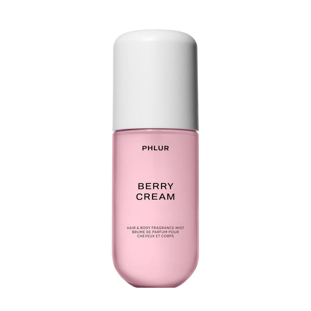 PHLUR front bottle view showing label and elegant packaging for daily use