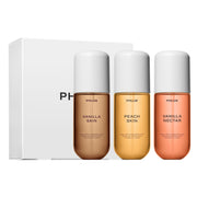 PHLUR front packaging showing three travel mists, ideal gifting