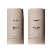 PHLUR front packaging showing two deodorant sticks with warm vanilla appeal