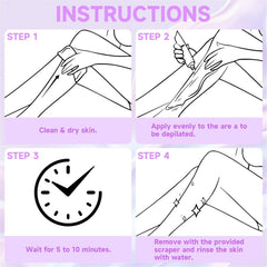 PHOFAY applied on leg illustrating quick hair removal benefit