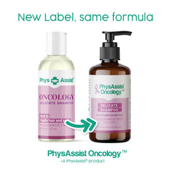 PhysAssist back label with ingredient list visible and reassurance of gentle care