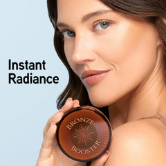Physicians Formula swatch close-up illustrating buildable medium-to-dark bronze payoff