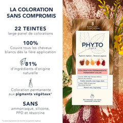 PHYTO coloring cream and milk developer ready for mixing for gentle activation