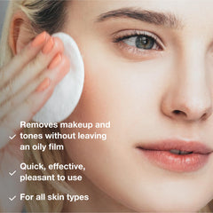Phytomer lotion on cotton pad demonstrating gentle removal benefit