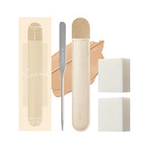 Piccasso spatula front view showing sleek shape and even application benefit
