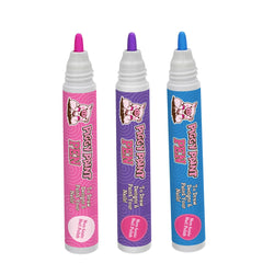 Piggy Paint front packaging showing three pens and playful colors benefit easy selection