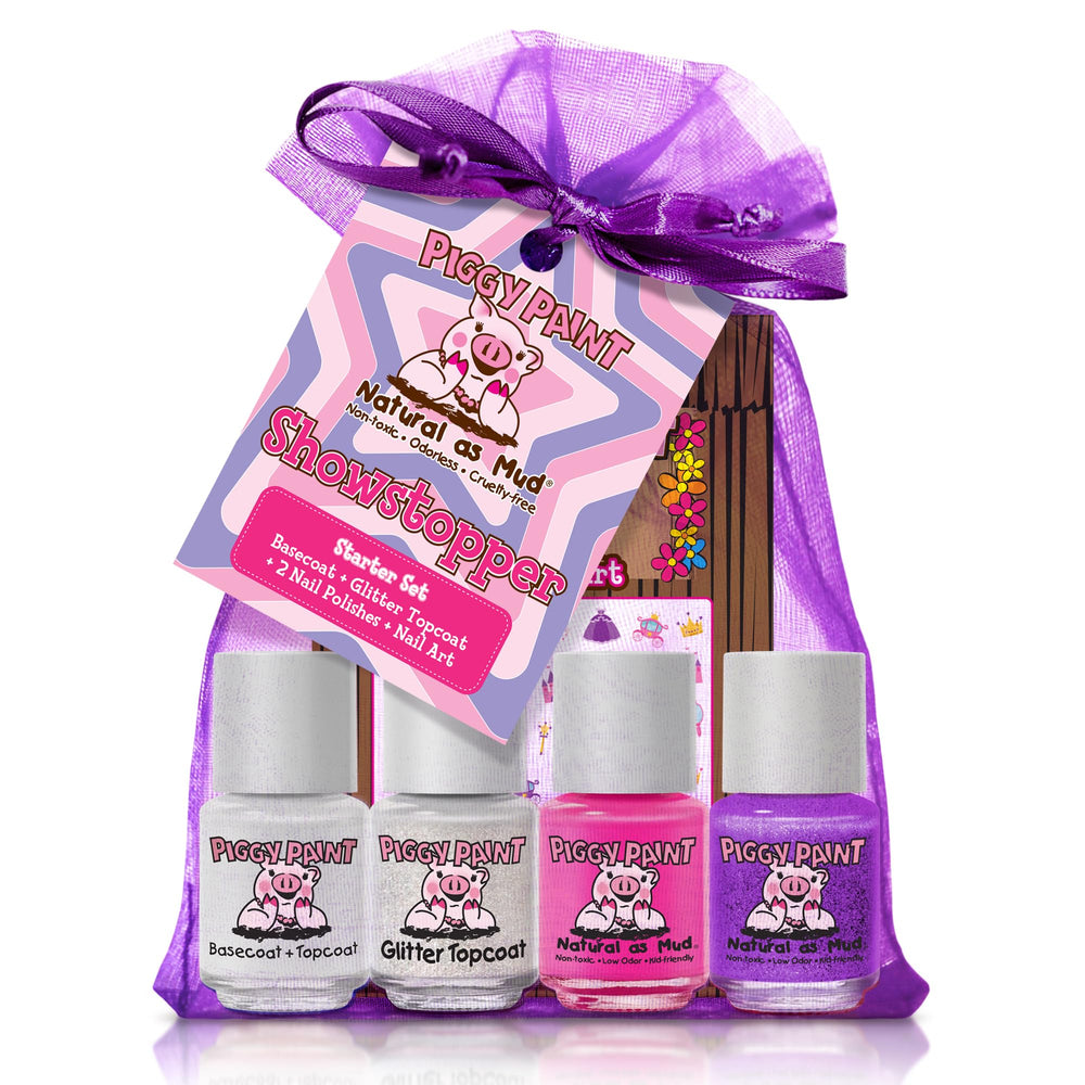 Piggy Paint front packaging showing kit components and kid-friendly benefit