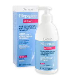 Pilopeptan bottle front view highlighting label and reinforcing benefits