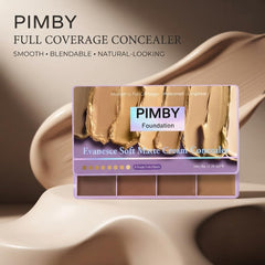 Pimby Foundation creamy texture close-up highlights smooth blendability and buildable coverage